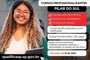 Cursos Profissionalizantes em Pilar do Sul