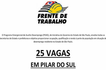 Frente de Trabalho (25 Vagas)