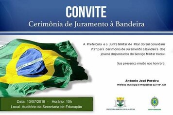 Convite - Cerimnia de Juramento a Bandeira