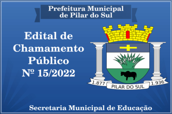 Edital de chamamento Público Nº 15/2022