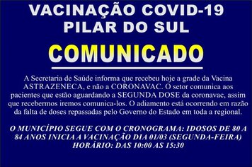 Comunicado - Vacinao COVID-19