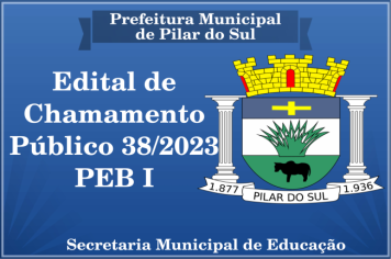 Edital de Chamamento Público 38/2023 PEB I