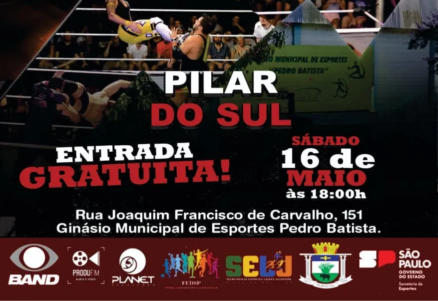 CONVITE À POPULAÇÃO PARA O SHOW DE LUTA LIVRE “OS CAMPEÕES DO RINGUE” 