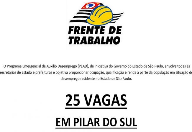 Frente de Trabalho (25 Vagas)