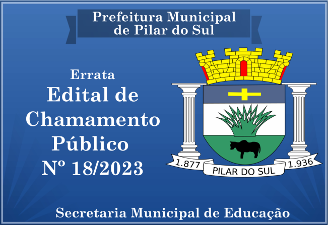 Errata - Edital de Chamamento Público n° 18/2023