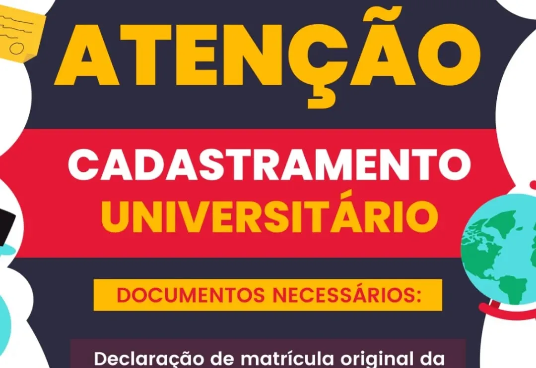 ATENÇÃO CADASTRAMENTO TRANSPORTE UNIVERSITÁRIO 2026