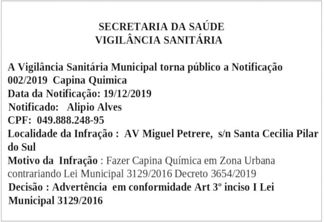 Notificao 002/2019
