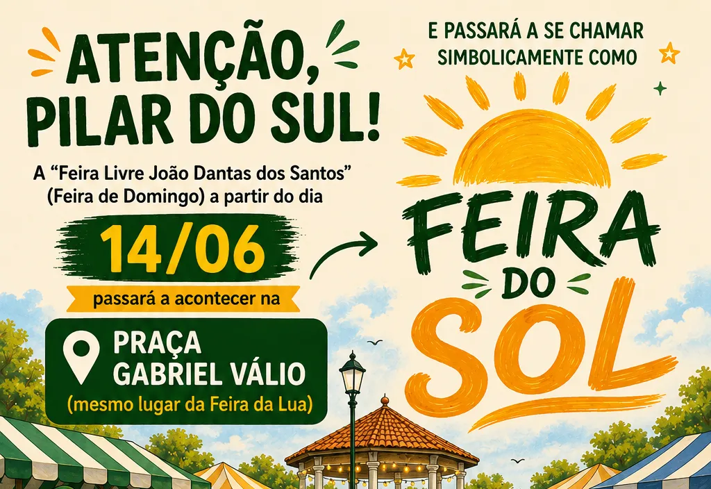 Feira de Domingo - Mudança de Local
