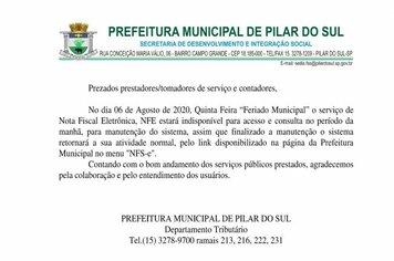 Aviso Importante NFS-e