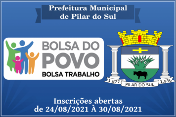 Bolsa Trabalho Inscrições Abertas