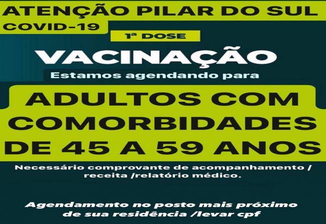 ATENÇÃO VACINAÇÃO CONTRA COVID-19