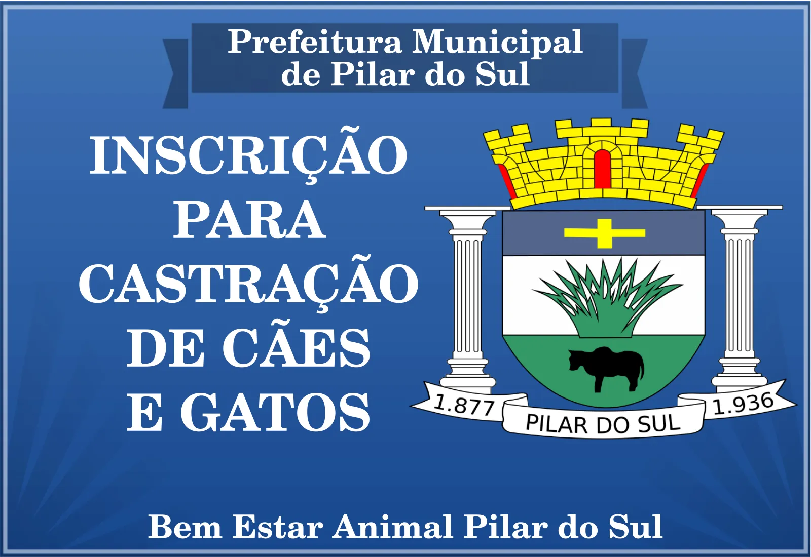 Inscrição para castração de cães e gatos